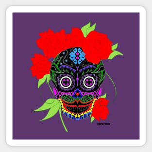 the dark catrina in mexican calavera ecopop Sticker